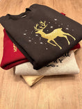 Load image into Gallery viewer, Magical Reindeer Sparkle Christmas Sweatshirt