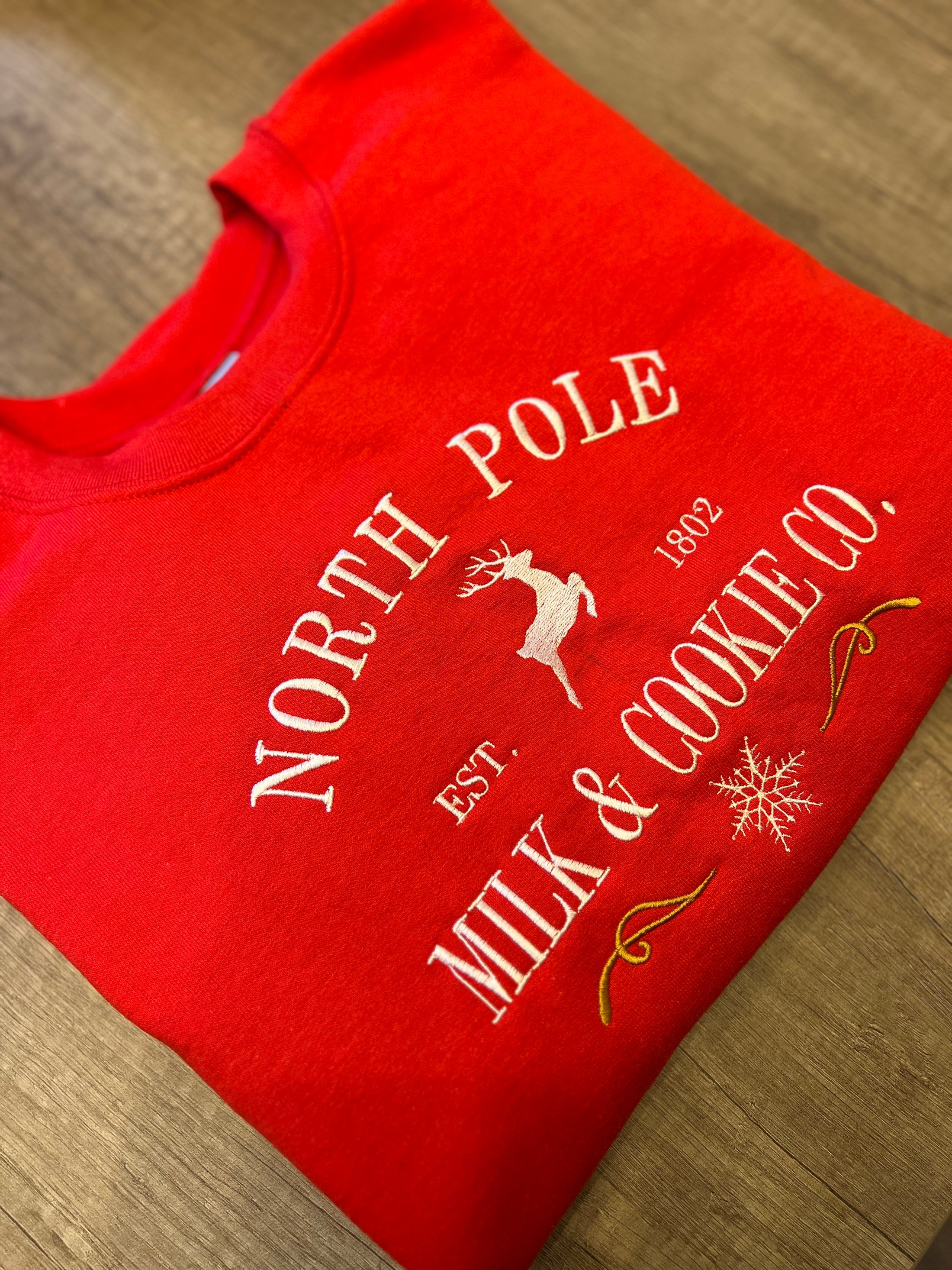 North Pole Milk & Cookie Co. Christmas Sweatshirt