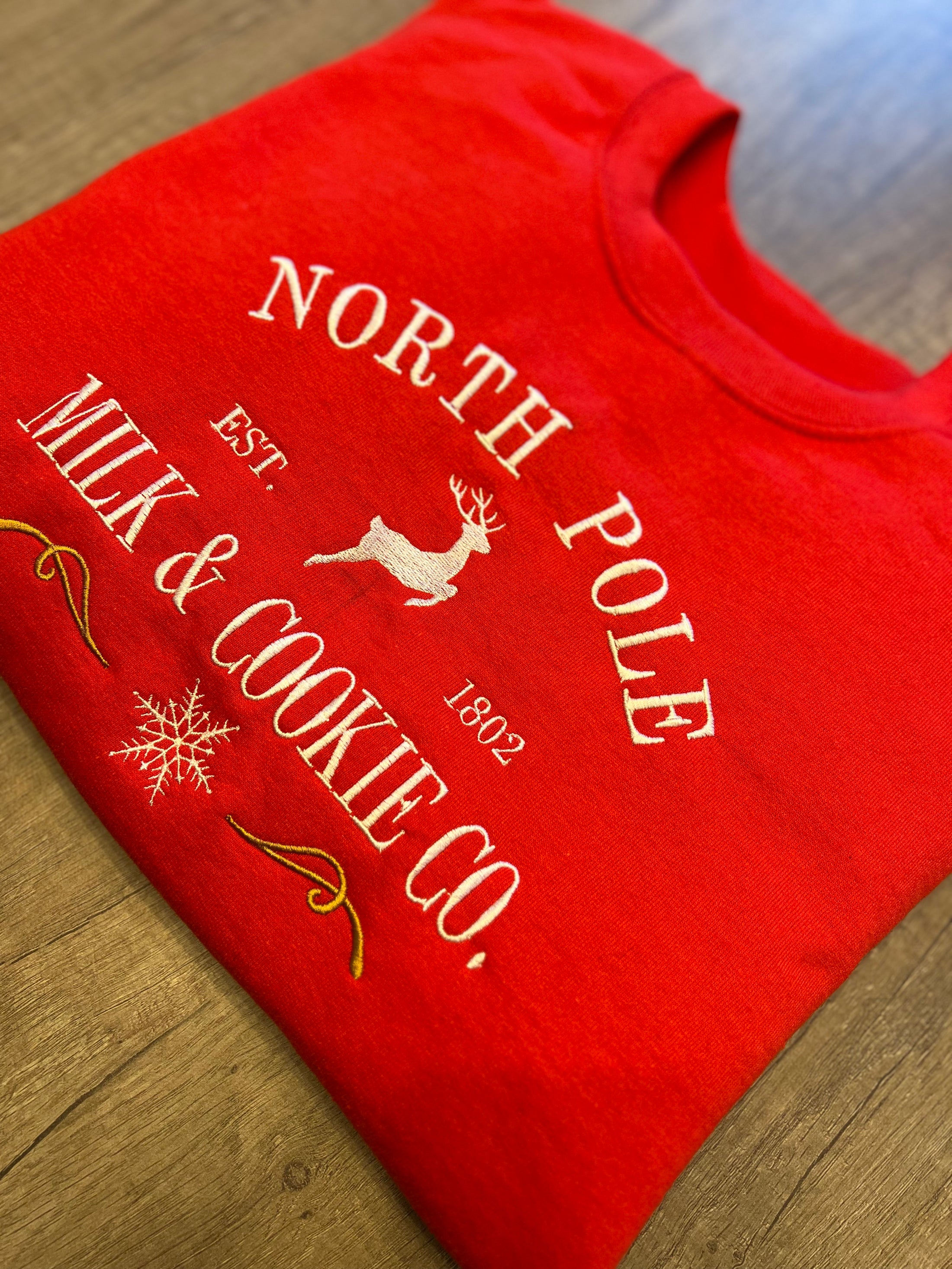 North Pole Milk & Cookie Co. Christmas Sweatshirt