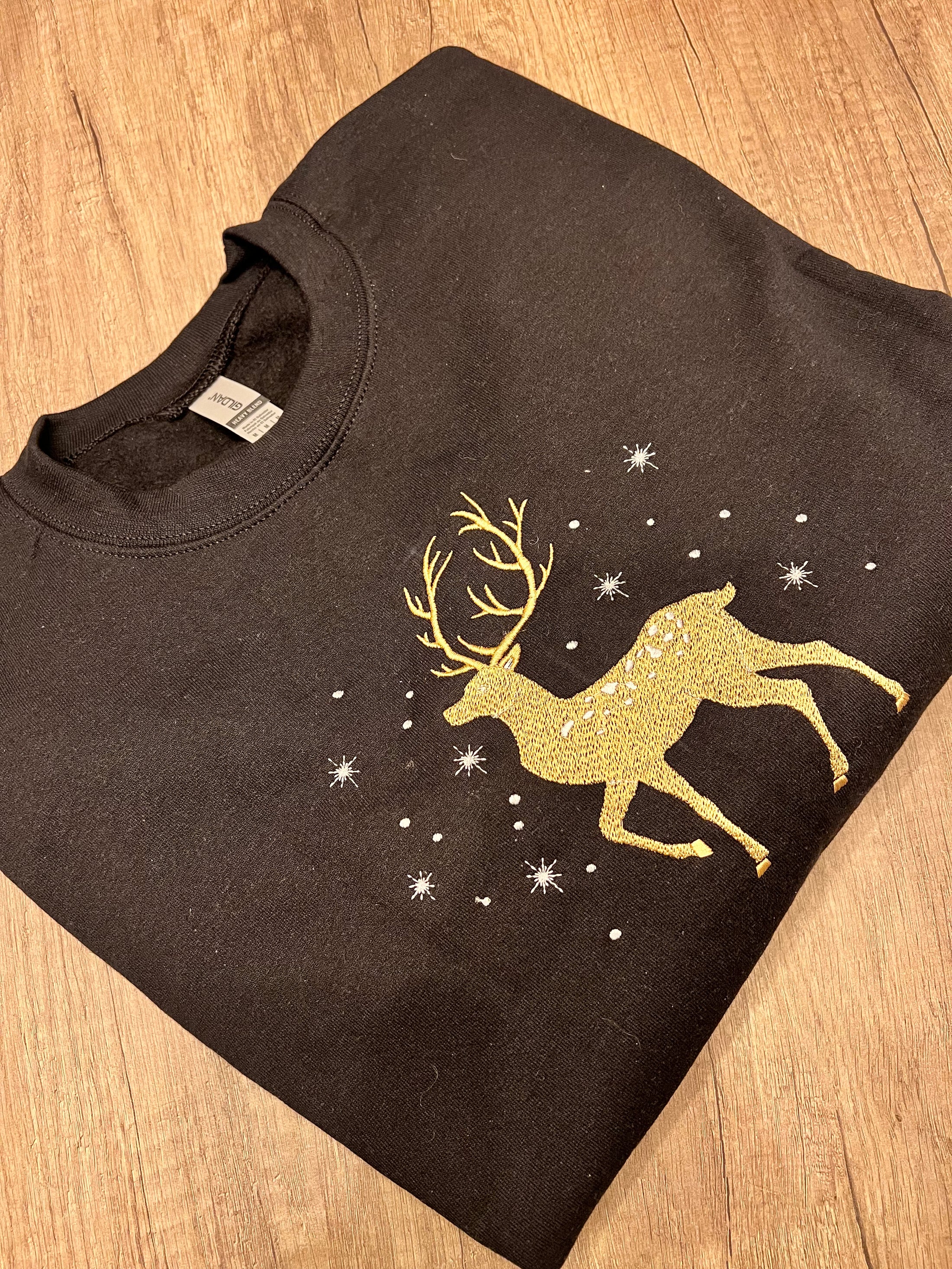 Magical Reindeer Sparkle Christmas Sweatshirt