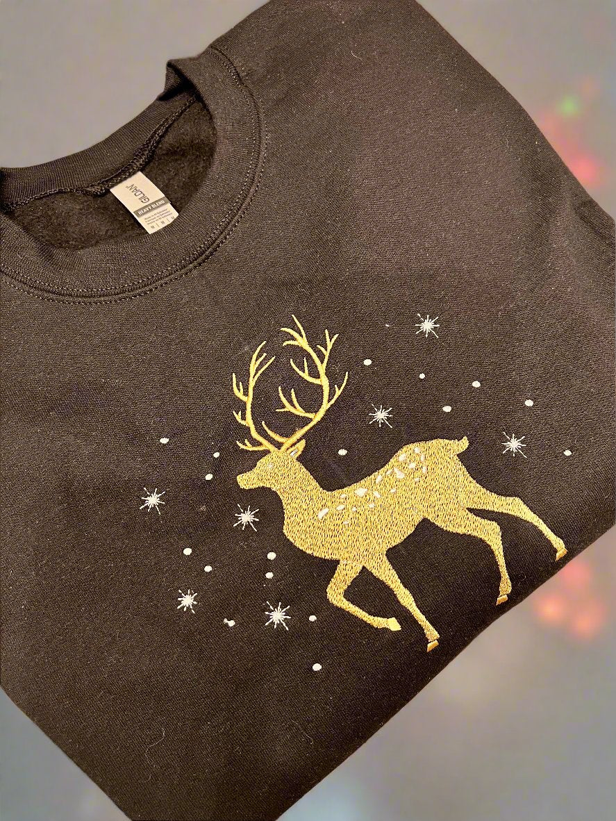 Magical Reindeer Sparkle Christmas Sweatshirt