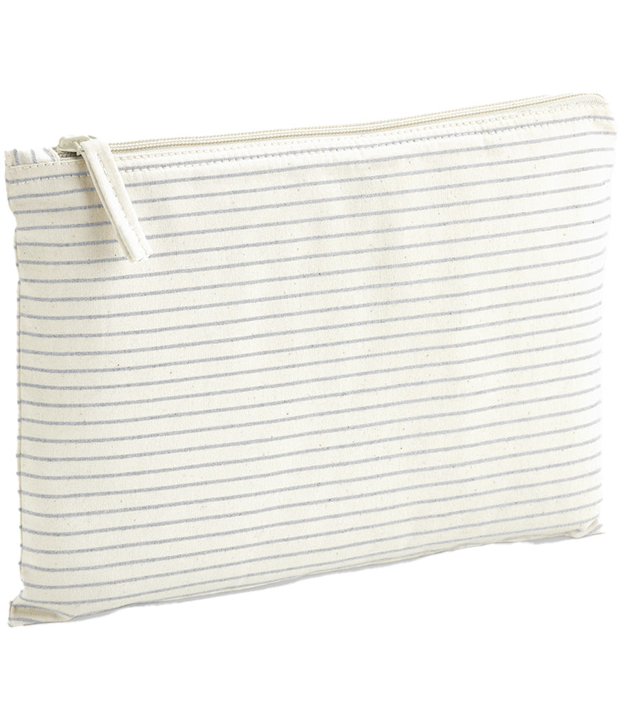 Striped Organic Cotton Accessory Pouch