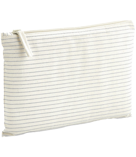 Striped Organic Cotton Accessory Pouch